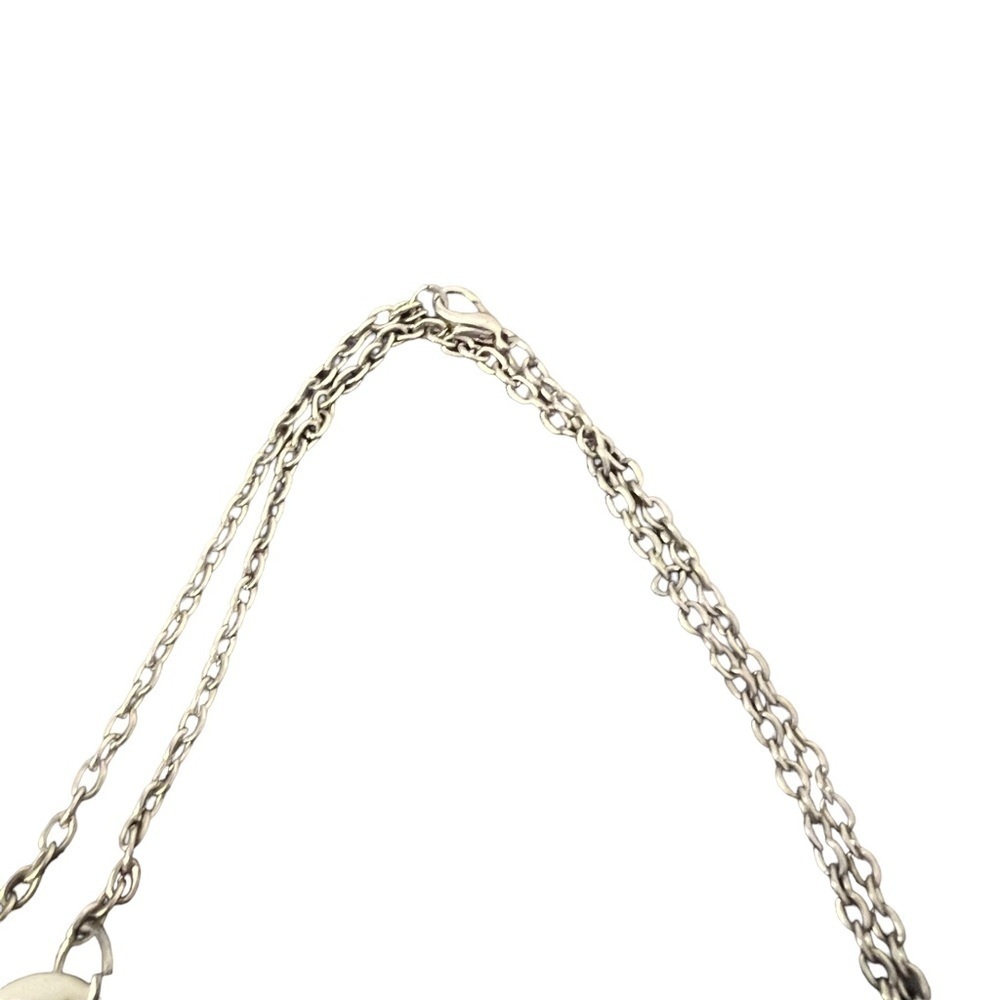 Silver Necklace Mint Green White Beads - Picture 5 of 6